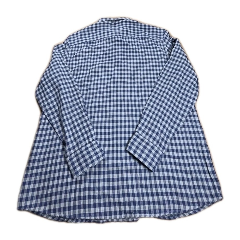 Johnston & Murphy Double-Layer Long-Sleeve Shirt - Gray/Blue Gingham XL Nwt - Picture 5 of 9